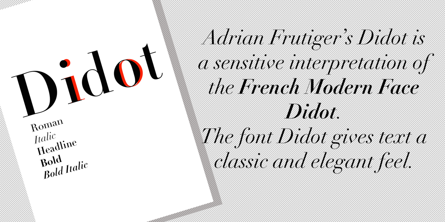 Ejemplo de fuente Linotype Didot #3